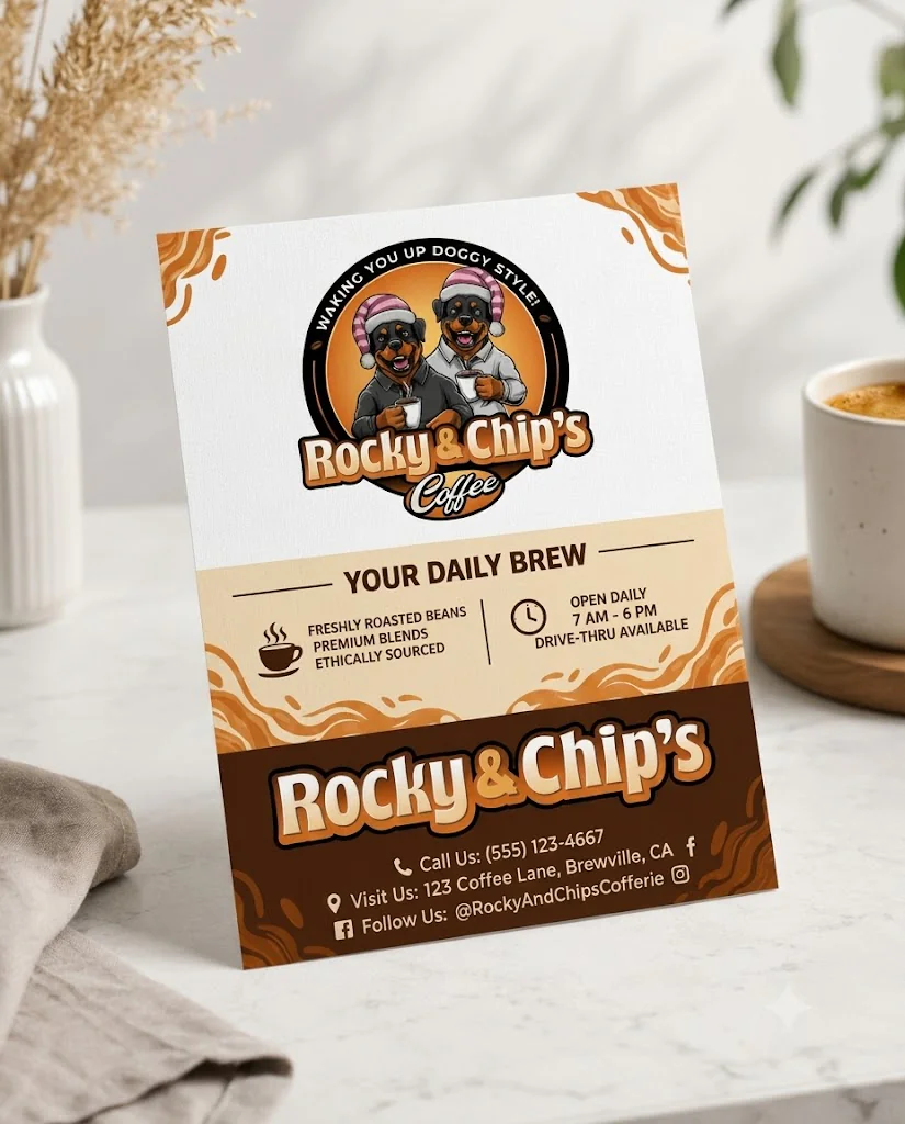 Professional flyer design mockup for startup branding